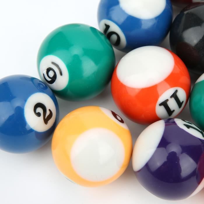 SIBOMTEX Lot complet de boules de billard en résine pour enfant 25 mm, 32 mm, 38 mm
