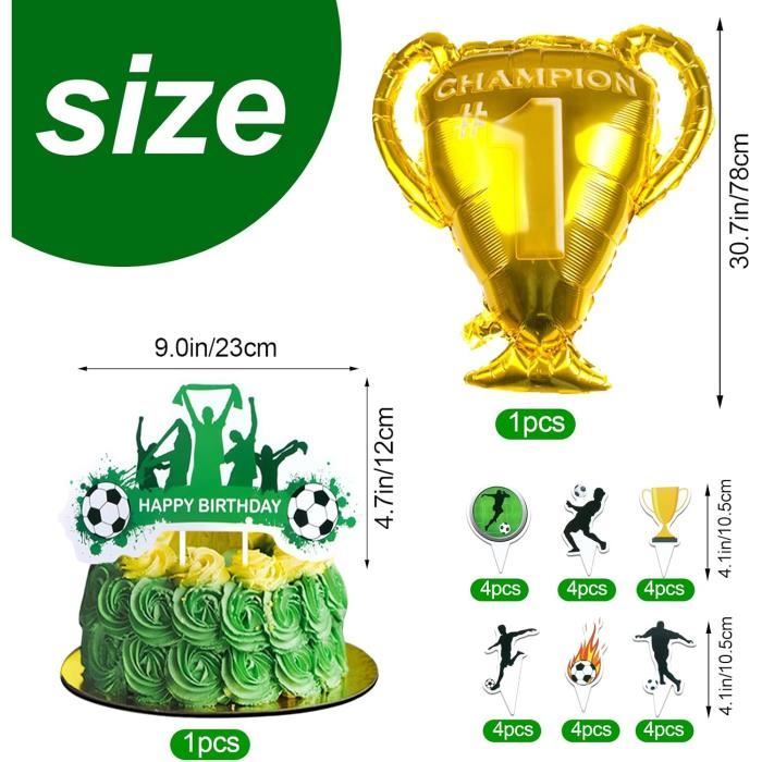 Kit Décoration Anniversaire Football 181pcs - Vaisselle, Ballons, Nappe Et Bannière Pour Fête Foot