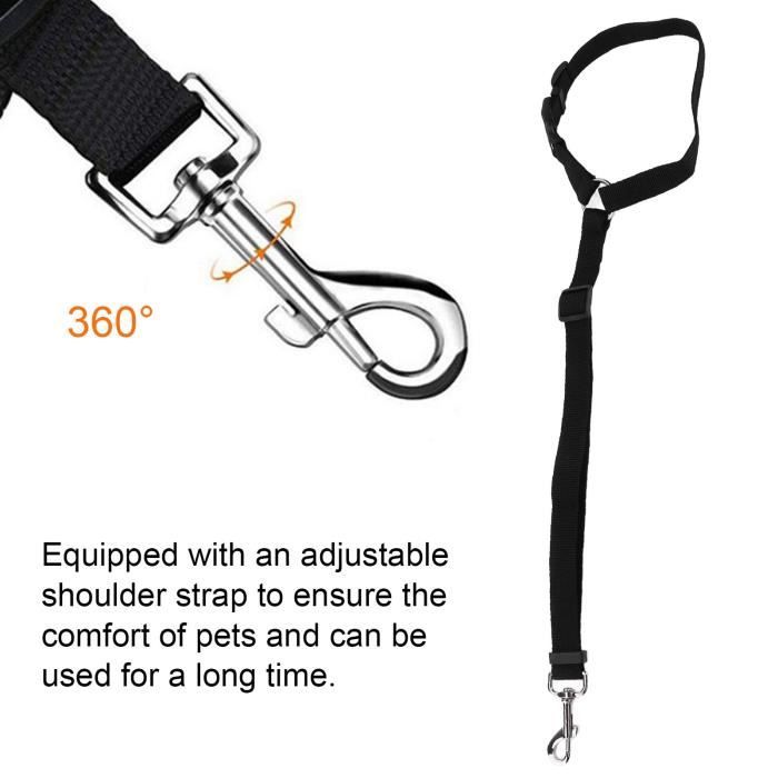 Ceinture De Sécurité 2 En 1 Pour Chien Eyein - Harnais Voiture Avec Barre Verrouillage Et Boucle Nylon Élastique