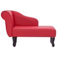 **1024Parfait Chaise longue Méridienne Scandinave & Confort - Chaise de Relaxation Fauteuil de massage Relax Massant Rouge Similicui-3