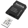 SanDisk - Carte microSDHC haute endurante pr la vidéosurveillance + Adaptateur SD, 32 Go, 100Mo/s  lecture 40Mo/s écriture, U3, V30-3