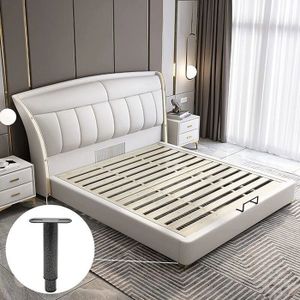 Lot De 4 Pieds De Lit 35 Cm Blanc - Vernis Naturel Pour Sommier Tapissier