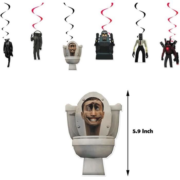 Skibidi Toilettes Anime Figurines Décoration De Gâteau Fête D