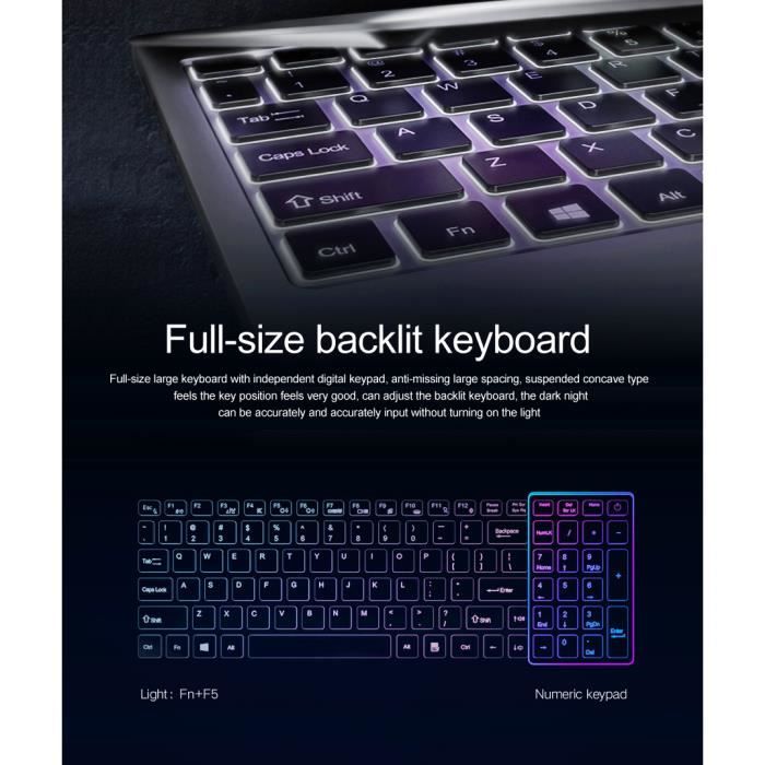 Ordinateur portable 15,6'' HD, PC Portable3