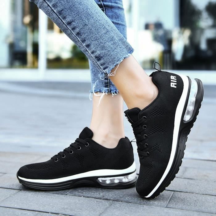 BASKET Femme - Nouveau Adulte Hiver Durable Loisir Mode Confortable  Sneakers - noir XY™ Noir - Cdiscount Chaussures