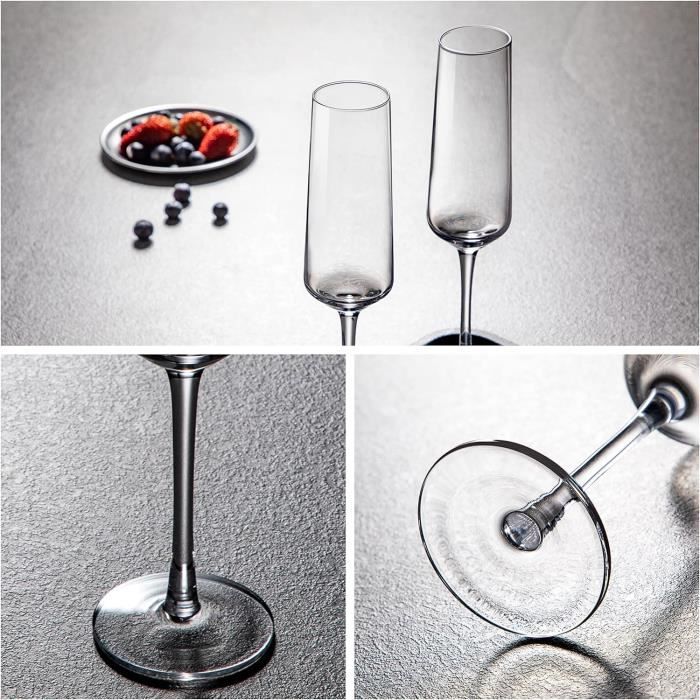 Lot De 6 Verres à Champagne Sans Pied - Trinquette Henri Maire, Coupe Vintage France