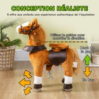 AIYAPLAY Cheval à Bascule Girafe - Jouet Bébé 12-36 Mois Avec Sons, Ceinture Sécurité, Base Bois