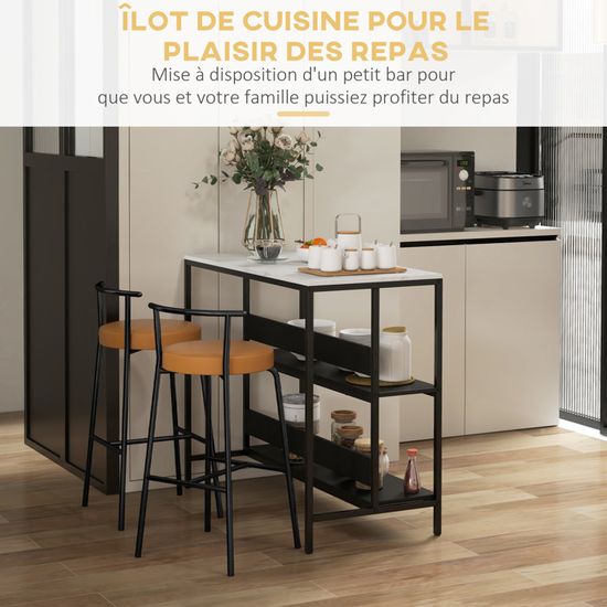 ROOMART Îlot De Cuisine Cortado - Table Basse Moderne (120x100x80 Cm) - Chêne