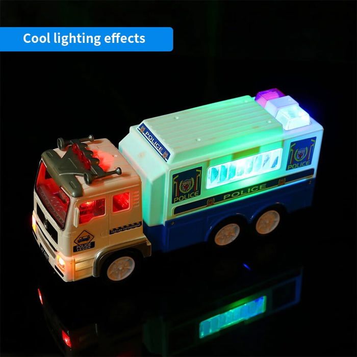 CHUANK Jouets de Camion pour Garçons de 3 à 10 Ans Camion-Citerne à Huile Électrique Jouet - avec Lumières 4D Clignotantes Lumineuses et Sons Réels Cadeaux d'Anniversaire Cool pour Garçons de 3