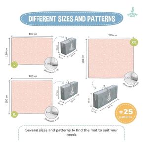 Tapis de Jeu pour Enfant Bebe 150x180x1cm Tapis de Sol XXL en Mousse Epais Pliable Reversible Tapis de Jeu pour Enfant Bebe 150x180x1cm Tapis de Sol XXL en Mousse Epais Pliable Reversible