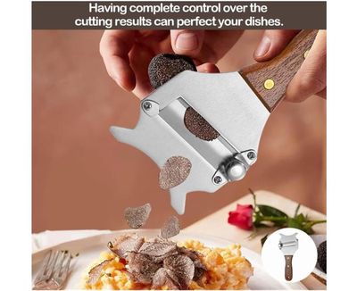 Trancheuse à Truffes Réglable Avec Poignée En Bois - Pour Chocolat, Fromage, Légumes - Acier Inoxydable