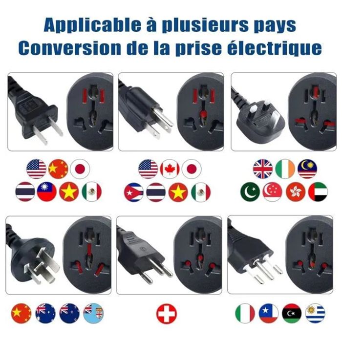ADAPTATEUR POUR PRISE Electrique Chinoise 2 Fiches Vers Prise Française EUR 2,29 - FR ADAPTATEUR POUR PRISE Electrique Chinoise 2 Fiches Vers Prise Française EUR 2,29 - FR