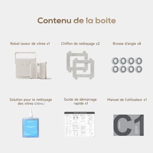Robot Laveur de vitres pulvérisation automatique W6 Fmart