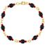 Bracelet rouge Noir Perles enfant 12,7/ cm Plaqu/é or 18/ carats protection contre le mauvais /œil