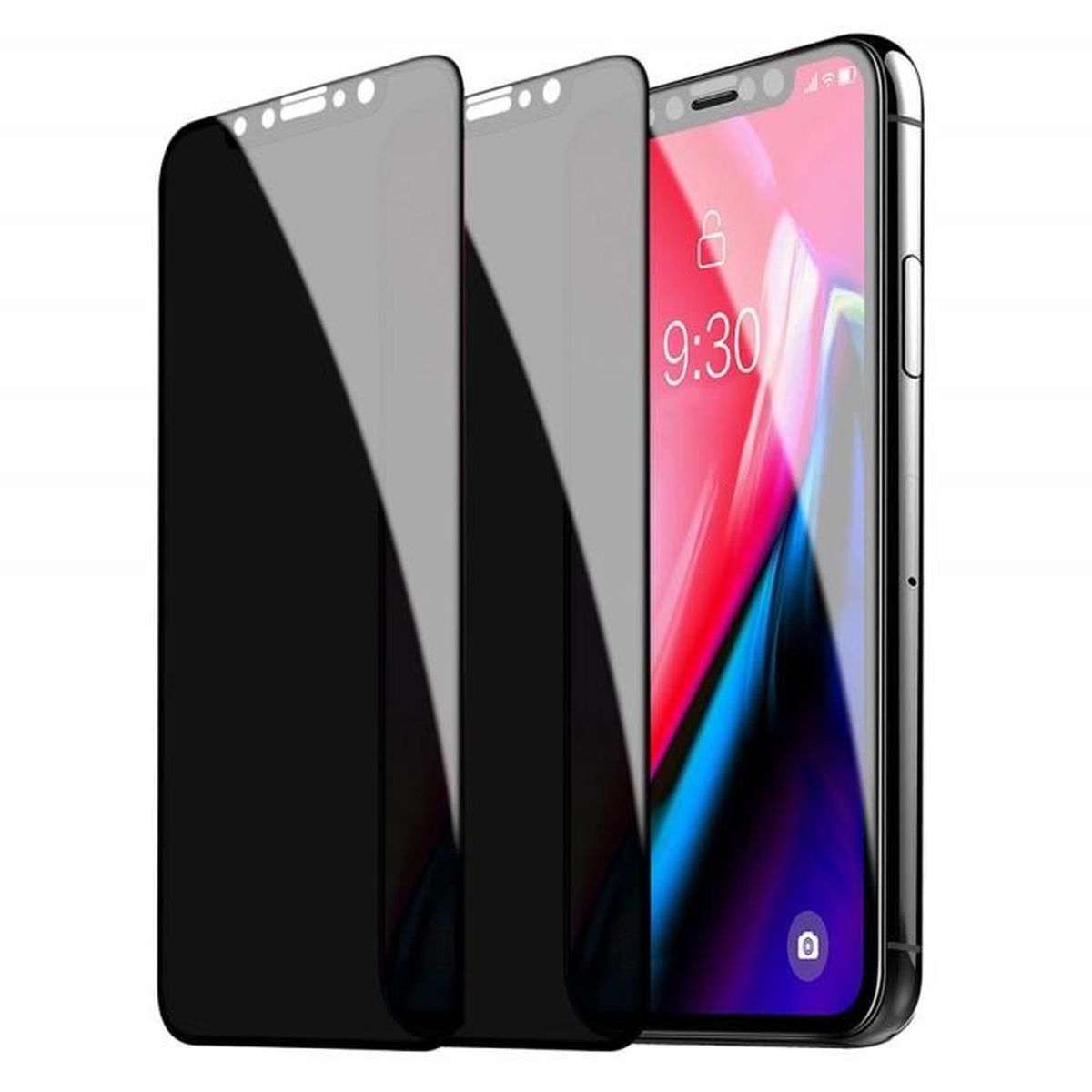 Film de protection écran IPhone Xr Privacy, paquet de 2, couverture