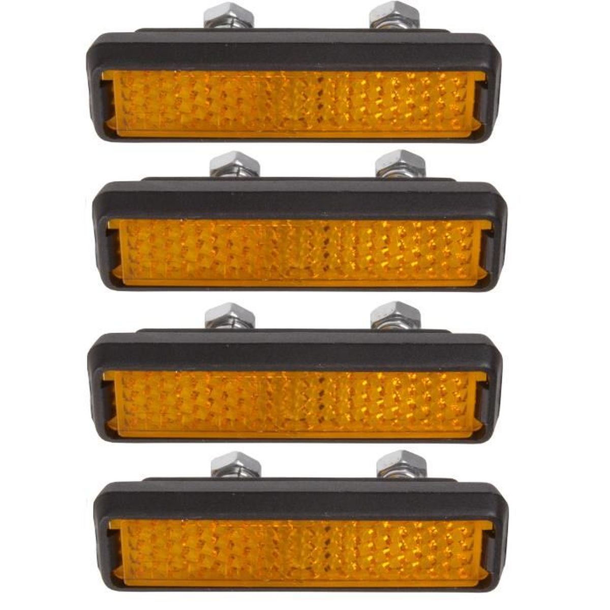 Cyclingcolors 4X Réflecteurs De Pédale Orange Vélo Catadioptre à Visser Enfant VTT Ville Singlespeed