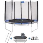 KANGUI Trampoline rond RALLI 300 - Avec filet, échelle, bâche de protection et kit d'ancrage - Ø 300 cm