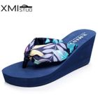 KJEHOME Tongs Femme - Cuir Durable Exquis - Bleu NS™