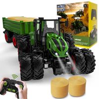 Tracteur RC Tracteur télécommandé avec remorque, Tracteur jouet à partir, Tracteur télécommandé Tracteur agricole avec lumière