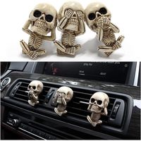 Sent Bon Parfum Voiture Accesoire Intérieur Auto Deco Halloween Squelette Decoration, 3pcs Désodorisant pour Voiture Neuve Car