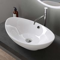 Lavabo vasque à poser blanc 59cm lave main Sogood Bruxelles818 59x38x19cm