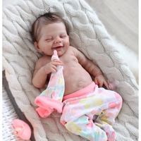 Poupées nouveau-nées réalistes avec corps complet en silicone vinyle souple, poupées bébé reborn réalistes de 19 pouces