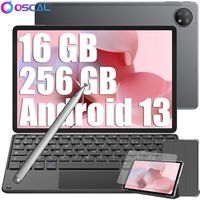 Oscal Pad 18 Tablette Tactile Android 13 10,95" 16Go+256Go/SD 1Tb 8800mAh 13MP+13MP 5G Wifi Stylet Gratuit Gris Avec Clavier K1