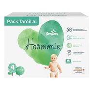Couches Pampers Harmonie taille 4 - Pack 1 mois - 133 couches