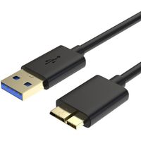 Cable USB 3.0 Mâle A vers Micro B pour Disque Dur WD My Passport-Elements-My Book- Toshiba-Seagate-Hitachi - 1m Phonillico®