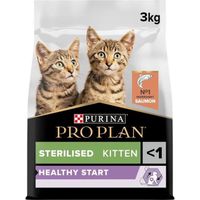 PRO PLAN Sterilised Kitten 3-12 mois HEALTHY START Saumon 3kg - Croquettes complètes pour chatons stérilisés