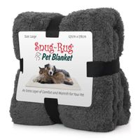 Snug Rug Couvertures pour animaux Plaid Polaire Sherpa en polaire douce et chaude pour chiens et chats Gris Taille L 127 x 178cm