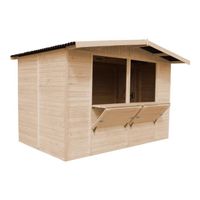 Kiosque en bois TIMBELA - M150 - H232 x 336 x 263 cm - Pin/épicéa - Construction de panneaux