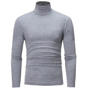 T-shirt Thermique Homme Manches Longues Col Roulé - Sous-vêtement Chaud Hiver, Respirant - Pour Sport, Détente, Quotidien