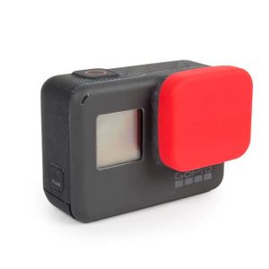 COQUE - HOUSSE - ÉTUI red-Probty 8 Colors Soft Silicone Protective Cover Lens Cap for GoPro Hero 5 Black Camera Go Pro 5 Accessorie