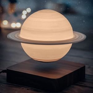 LAMPE A POSER Lampe à lévitation magnétique Saturne - Marron Pro