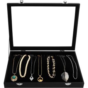 Collier en velours pour femme Boîtes de rangement pour bijoux Boîtier à9-HK 