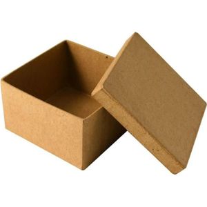 Boîte Ronde haute avec couvercle en carton, Diam. 12,5cm x Haut. 7cm, à  décorer