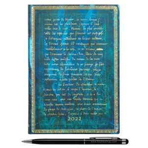 Mini agenda semainier PAPERBLANKS Iris de Van Gogh 10x15cm 2024 Année civile  : Chez Rentreediscount Fournitures scolaires