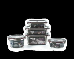 Combo Lunch box isotherme 700 ml - Noire & Set de couverts en inox