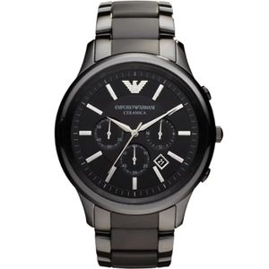 Montre homme en cuir noir emporio Cdiscount