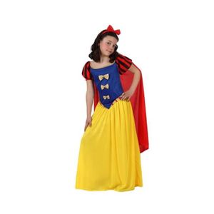 Robe Costume Princesse Blanche-Neige Pour Fille - Avec Cape Détachable Et Bandeau - Tulle Et Coton - Pour Déguisement, Fête
