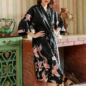 DELEY Femmes Kimono Robe Satin Soie Peignoir Dentelle Robe de Chambre Courte Demoiselle dhonneur Vêtements de Nuit 