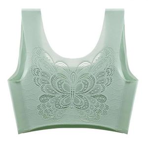 Brassière Brassiere (Lingerie) Soutien-gorge de sport extensible taille plus pour femmes sous-vêtements soutien-gorge évidé yoga Vert