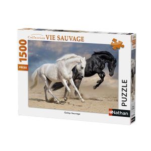 PUZZLE Puzzle Galop Sauvage - NATHAN - 1500 pièces - Pays