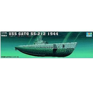 MAQUETTE DE BATEAU Maquette Sous-marin USS SS-212 Gato 1944 - TRUMPETER - Version fin de guerre avec nouvel armement externe
