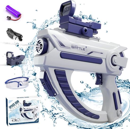 Pistolet à Eau Électrique Puissant - Portée 10m - Étanche IP67 - Pour Adultes Et Enfants - Jeux D'Été Piscine Plage