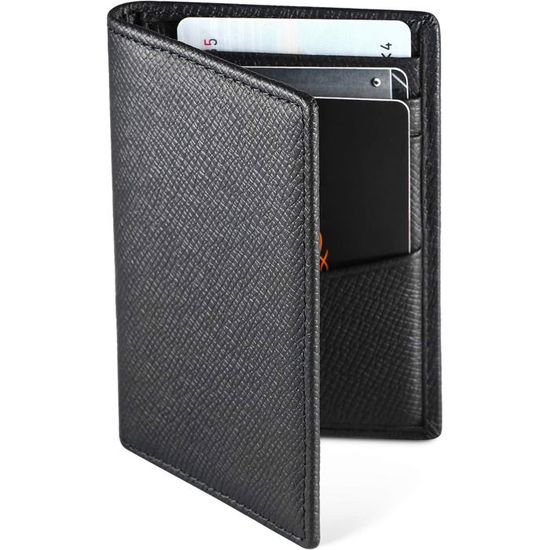 Portefeuille Homme En Cuir Véritable Blocage RFID Porte Monnaie Homme
