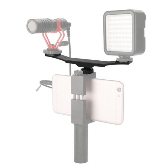 Support Double Griffe Froide NEEWER - Barre Extension Aluminium - Filetage 1/4" - Pour Micro/Lampe