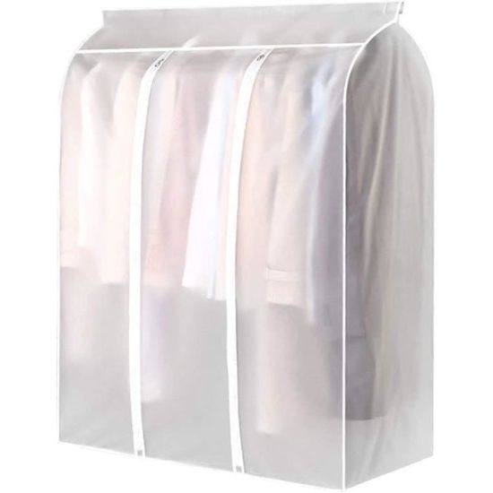 20 Housses De Vêtements Transparentes En Plastique - 60x90 Cm - Protection Anti-poussière Pour Rangement