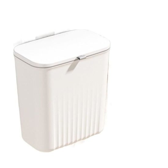Asvert 7L Poubelle Murale Pour Cuisine Avec Couvercle, Poubelle Pliable Kitchen, Poubelle Suspendue Aux Armoires Et Tiroirs Pour Cabinet Chambre Voiture Bureau Salle De Bain Dortoir à Domicile